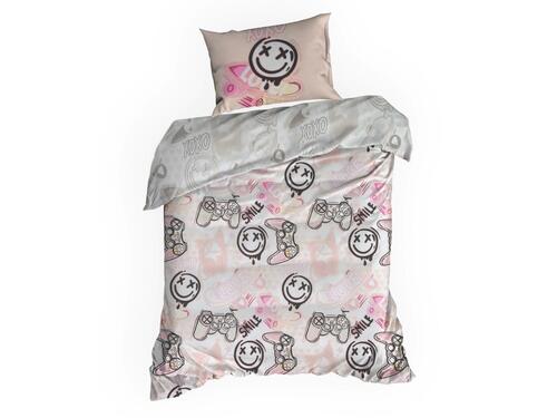 Detské obliečky na posteľ, Love z bavlny - Kid 17, prikrývka 140 x 200 cm + vankúš 70 x 80 cm